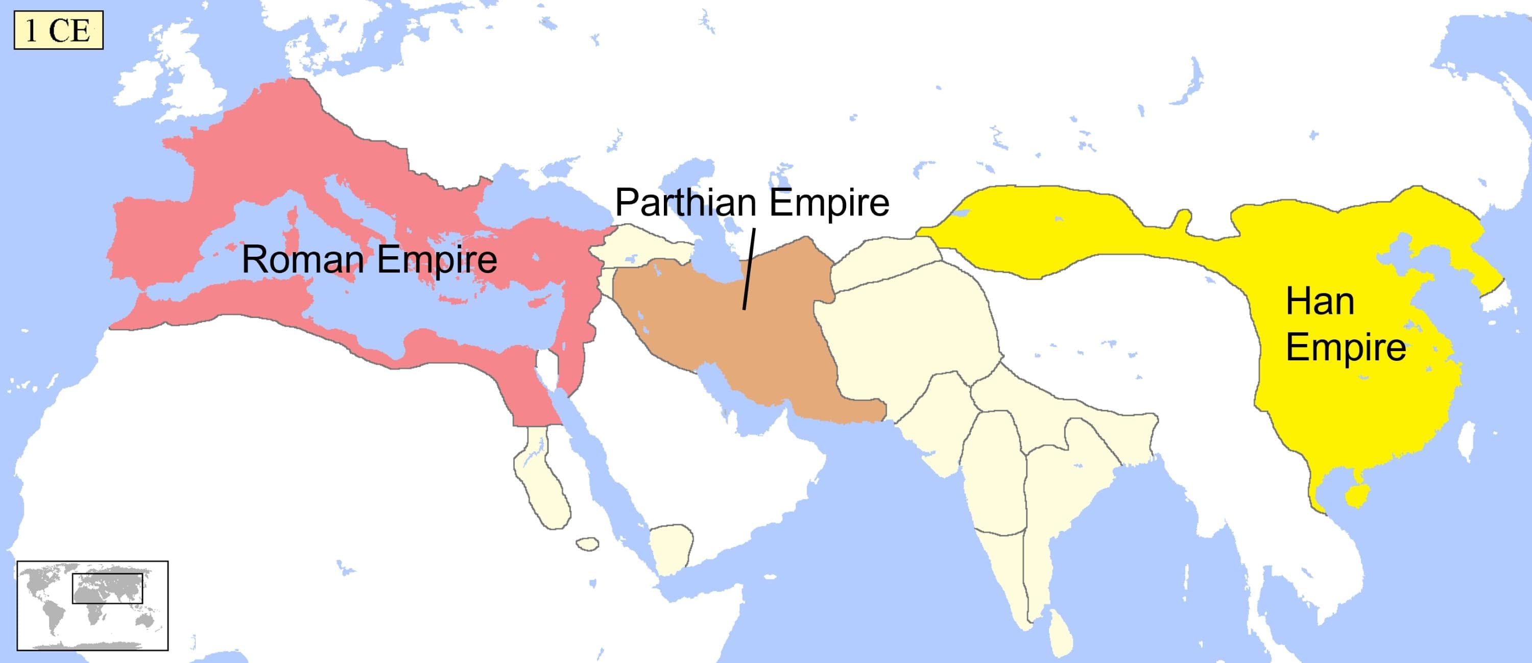 The map of Eurasia in the First Century