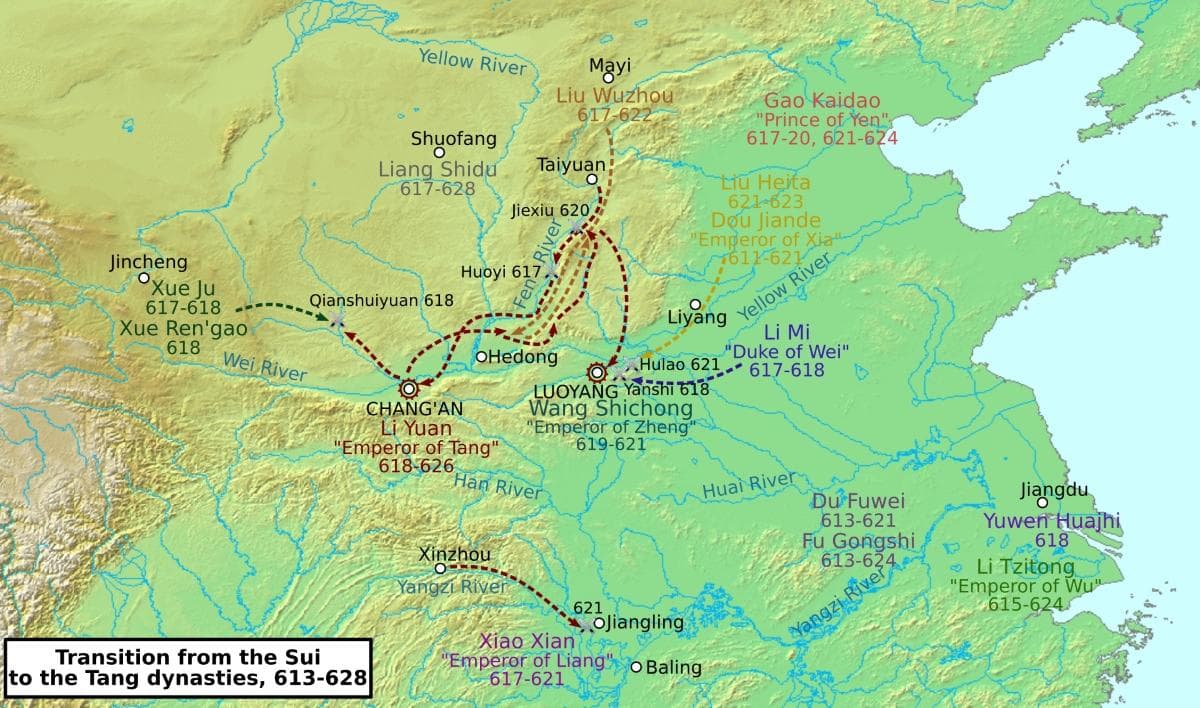 Northern China during the transition from Sui to Tang