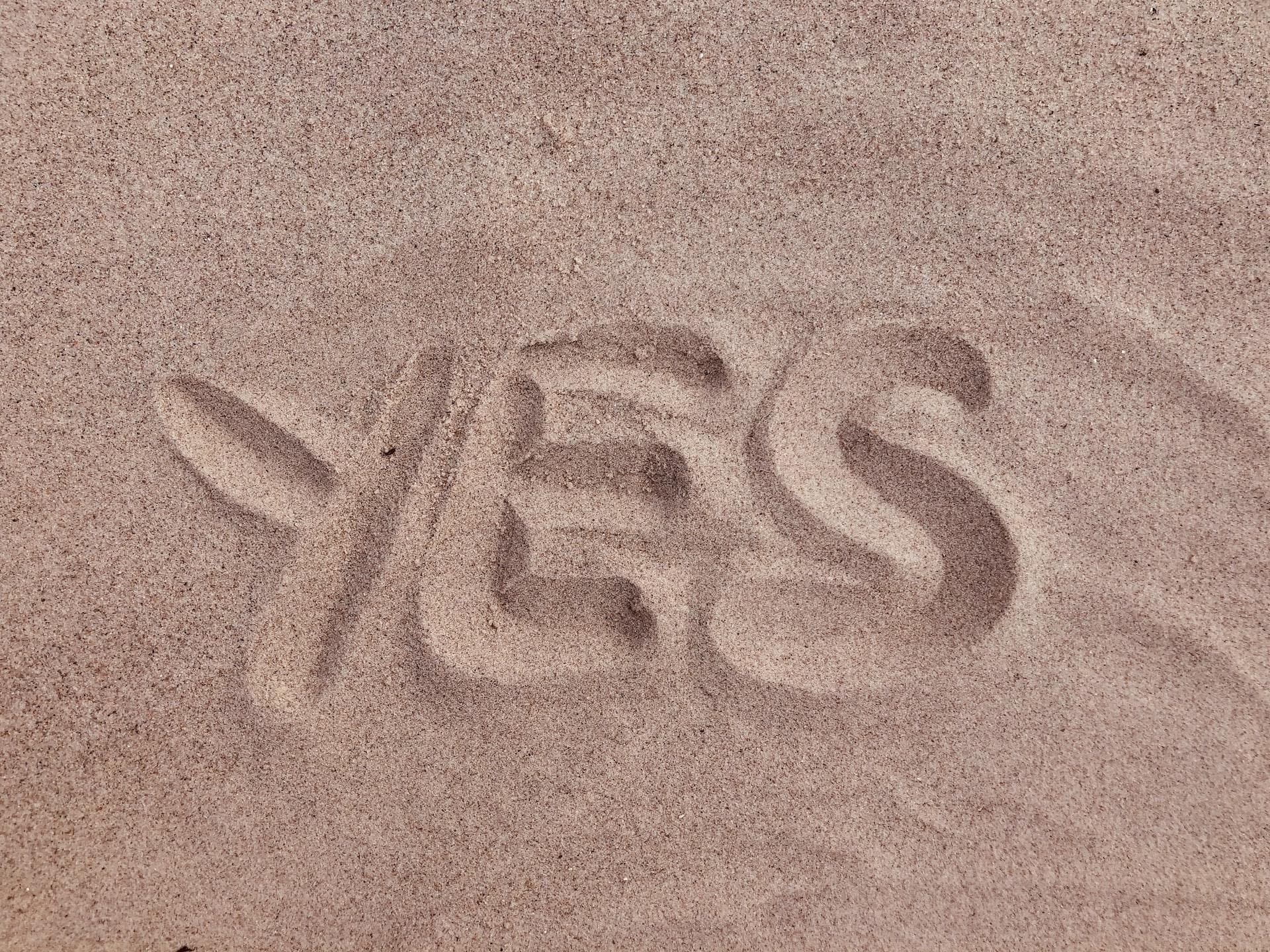 Yes in the sand